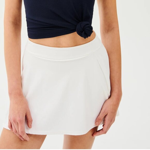 Splits59 Venus High Waist Rigor Skort in White - Picture 3 of 6